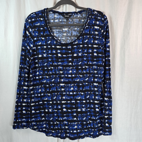 Vera wang womens long-sleeved pullover top RN73277 size XL in blue - Picture 1 of 11